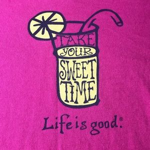 Life is good V-neck tee beach vacation